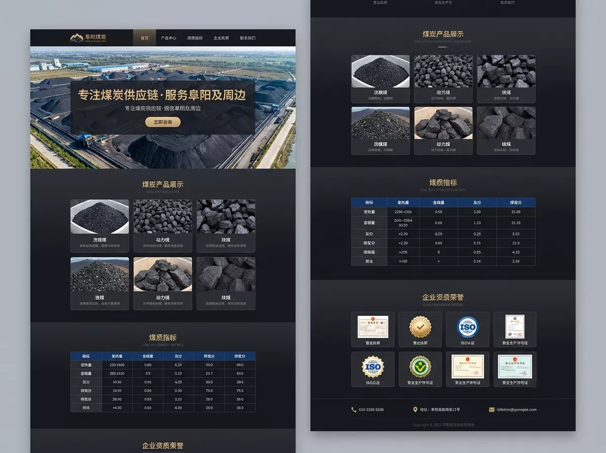 阜阳煤炭批发企业营销型网站建设解决方案首页设计效果图.webp 阜阳煤炭批发企业营销型网站建设解决方案首页设计效果图.webp