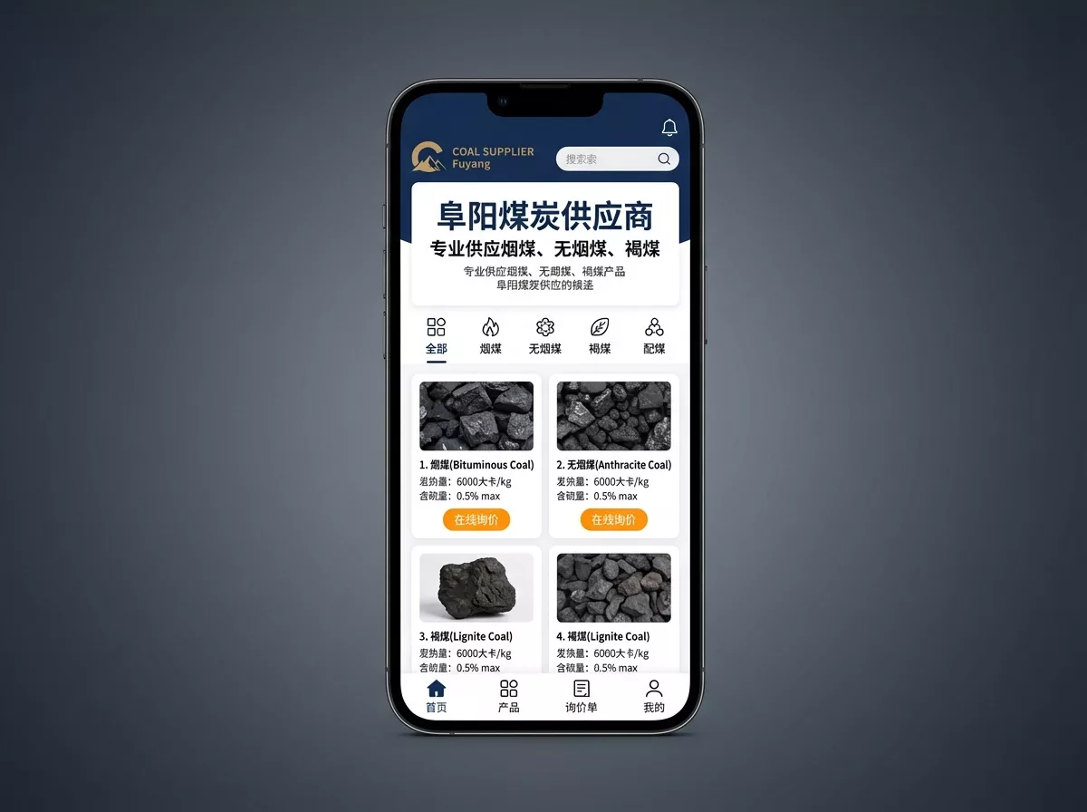 阜阳煤炭供应商营销型网站手机端展示.webp 阜阳煤炭供应商营销型网站手机端展示.webp