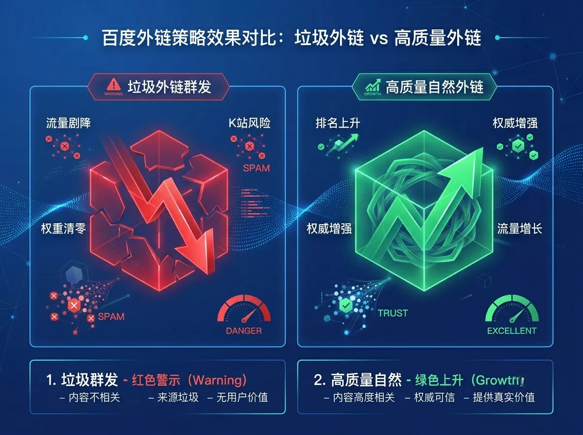 高质量外链与垃圾外链效果对比图.webp 高质量外链与垃圾外链效果对比图.webp