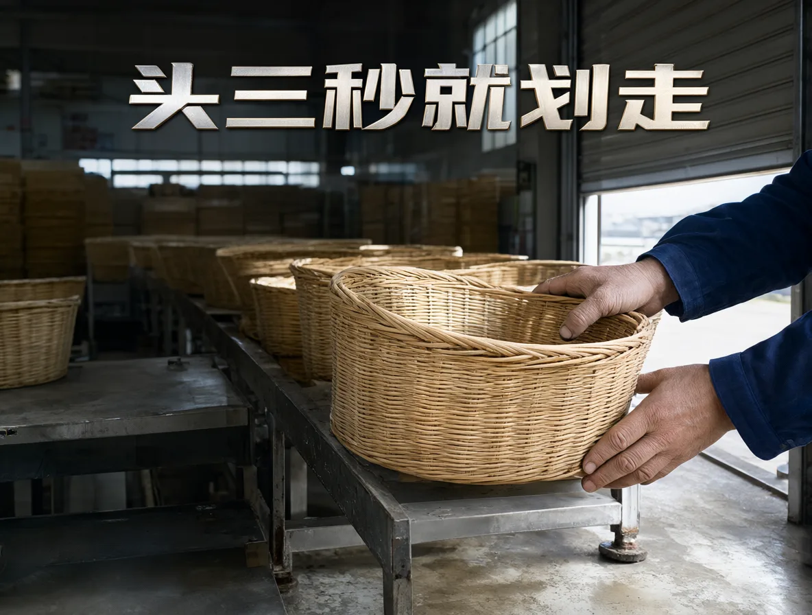 阜南黄岗柳编快手获客：三个账号都不如一双编筐的手