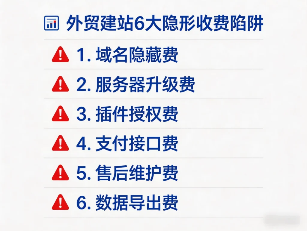 外贸独立站搭建隐形消费避坑清单，拒绝建站套路