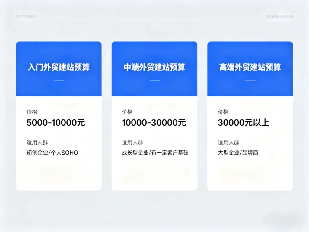 WordPress外贸建站三档预算方案，入门中端高端报价对比